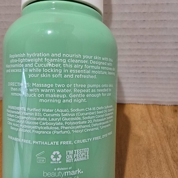 Skin Boosters Oil Balancing Foaming Cleanser Niacinamid & Cucumber 10.4 fl oz - Picture 3 of 3